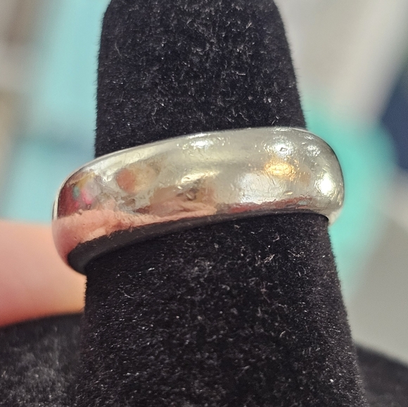 💚Tiffany & Co. Curved Heart Elsa Peretti 925 Silver Vintage Ring SZ 6.25 💍 - Picture 15 of 17